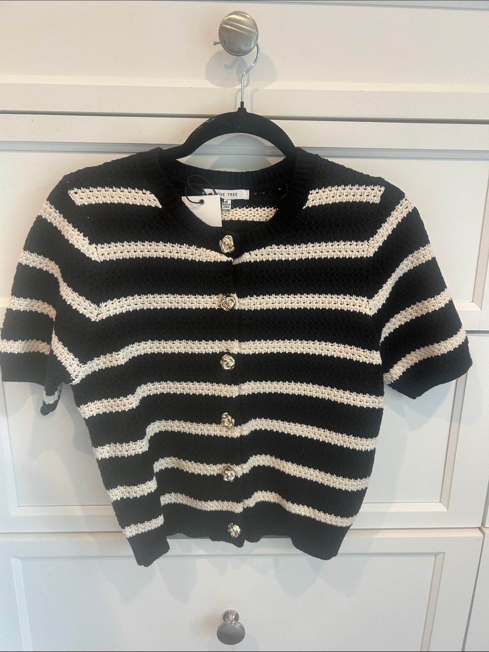 Love Tree Brand Black & White Striped Sweater